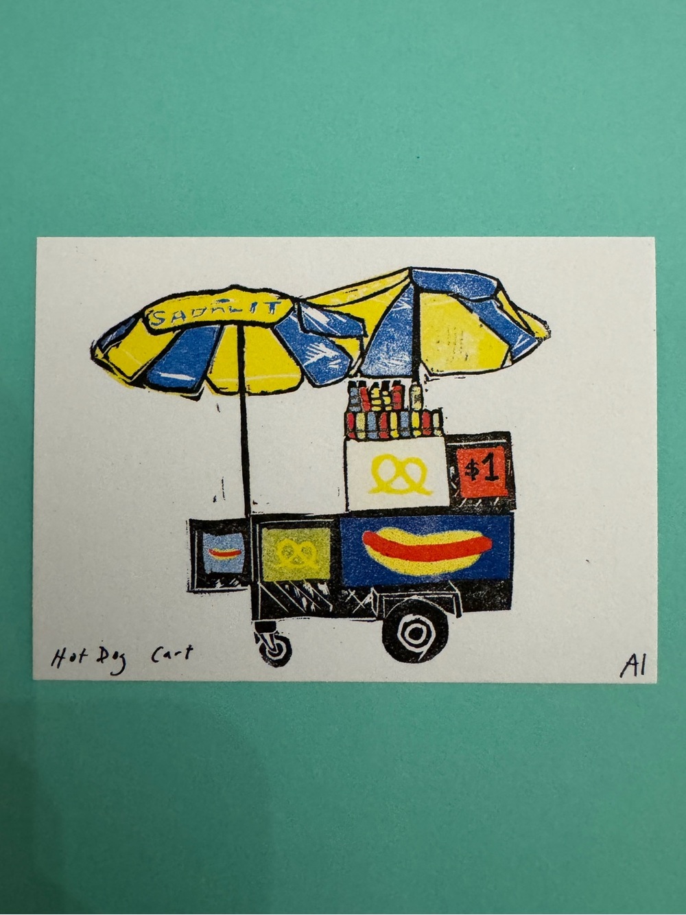 Anastasia Inciari HOT DOG CART MINI PRINT